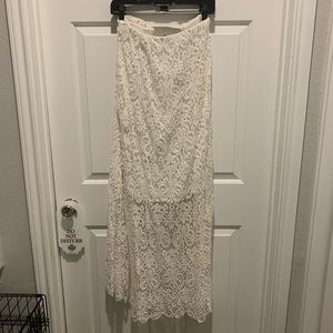 White lace skirt